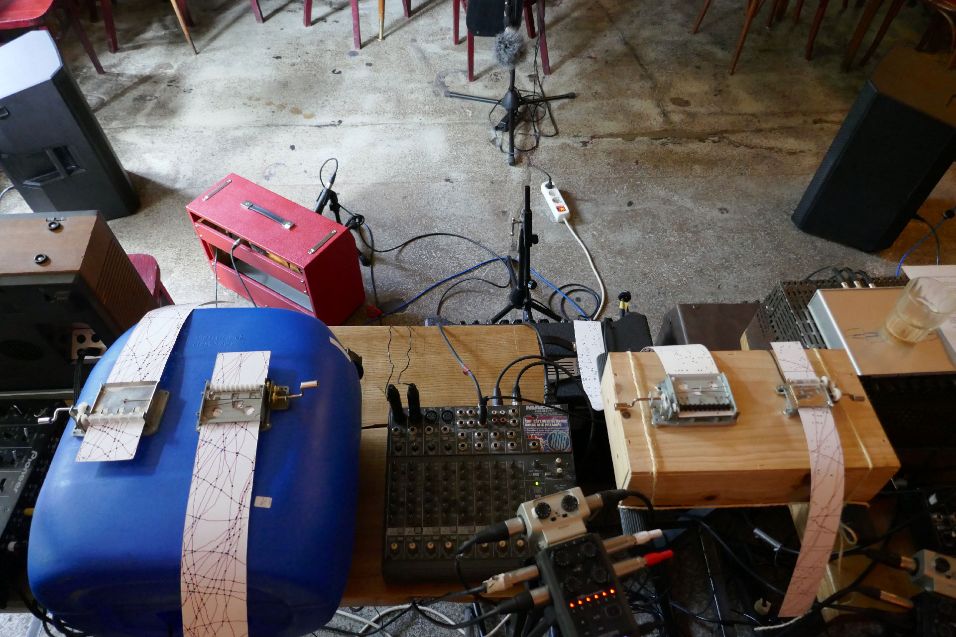 2025-06-25 Spieluhren-Quartett mit Tonband, Vocoder und Fieldrecording (soundcheck 2)